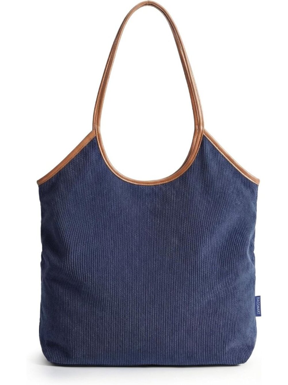 Stylish Corduroy Tote Bag for Women - Zippered Casual Shoulder Bag, Perfect for